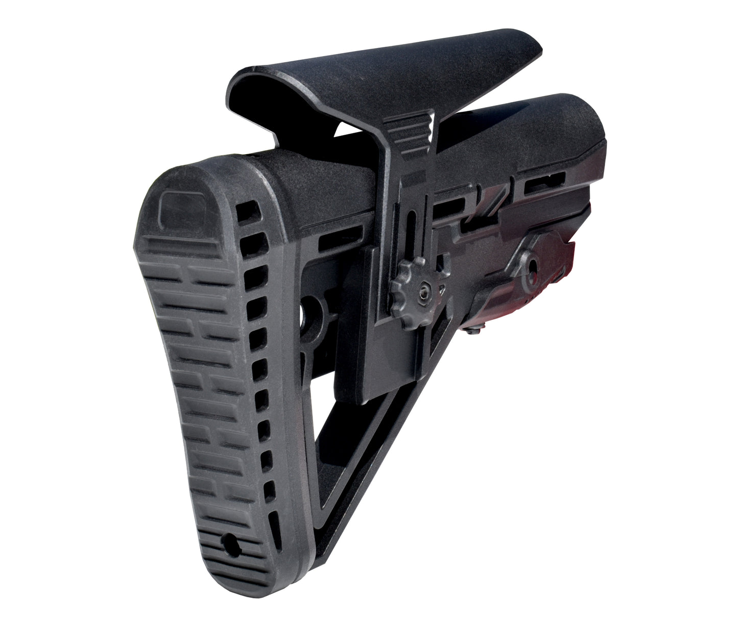 Enhanced Mil-Spec Buttstock, with Advanced Integrated Recoil Dampener, Adjustable Cheek Rest and Cushy Rubber Pad
