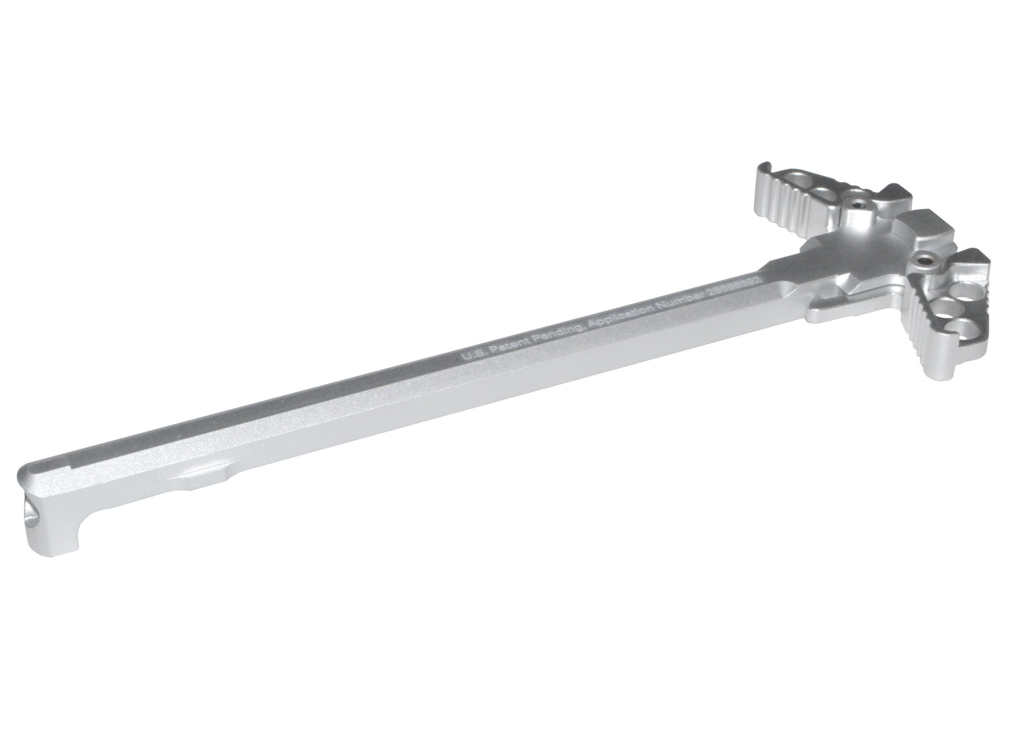 Ambidextrous AR-15 and AR-9 Charging Handle, Silver Anodized