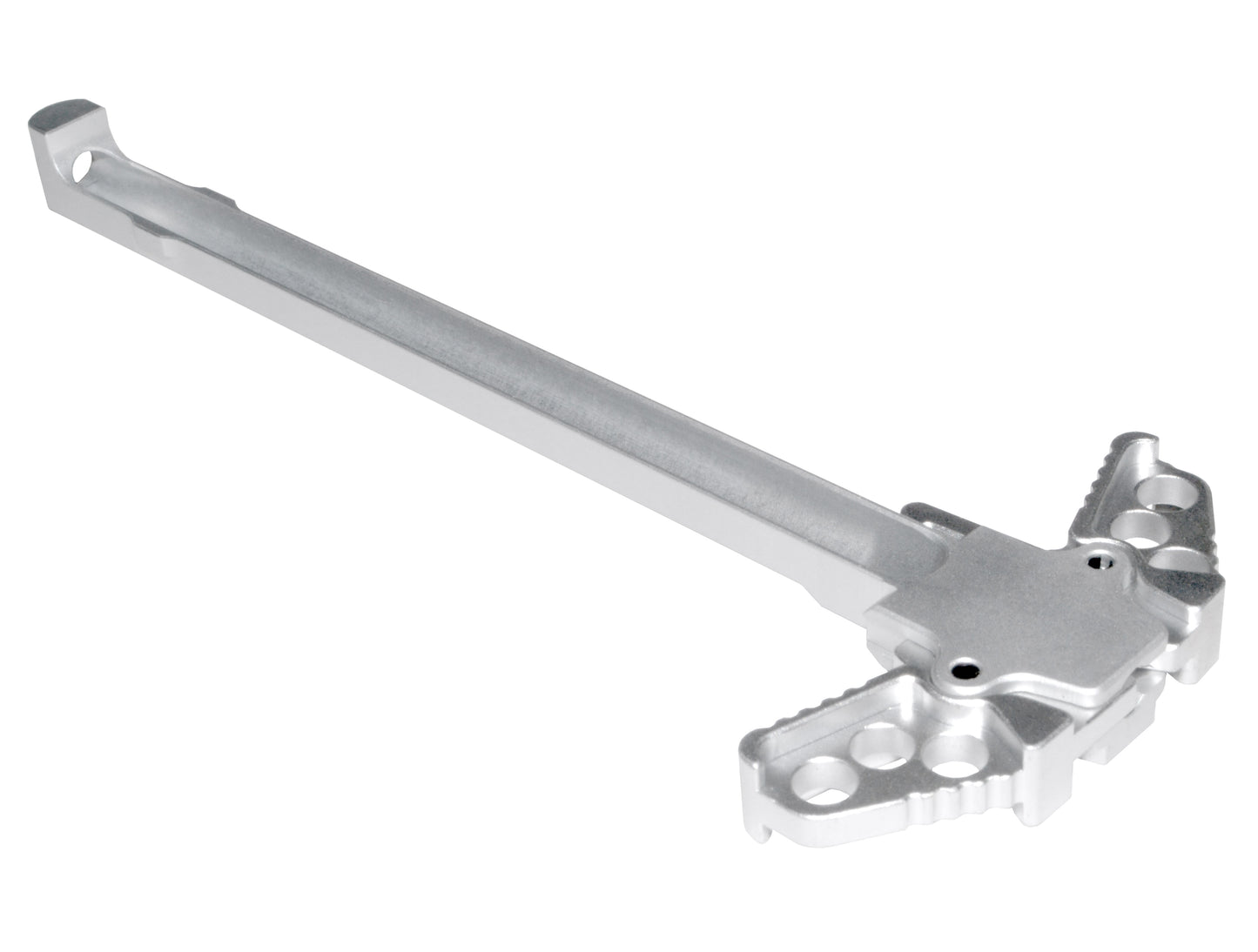 Ambidextrous AR-15 and AR-9 Charging Handle, Silver Anodized