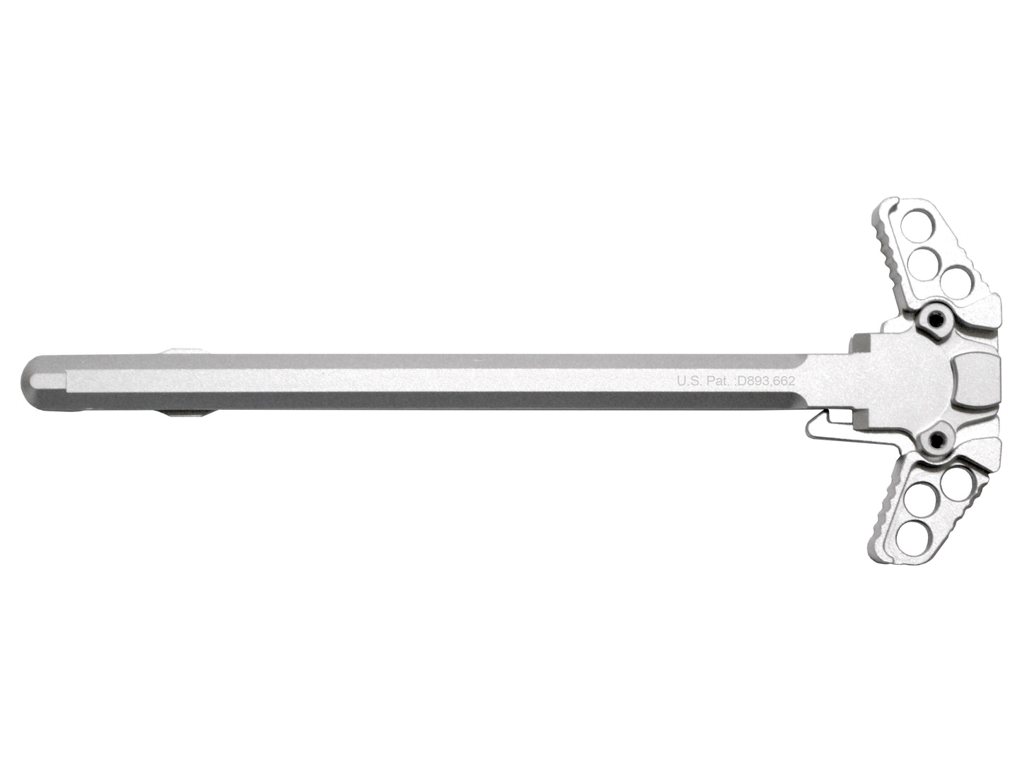 Ambidextrous AR-15 and AR-9 Charging Handle, Silver Anodized