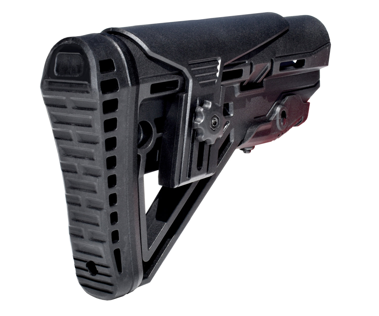 Enhanced Mil-Spec Buttstock, with Advanced Integrated Recoil Dampener, Adjustable Cheek Rest and Cushy Rubber Pad