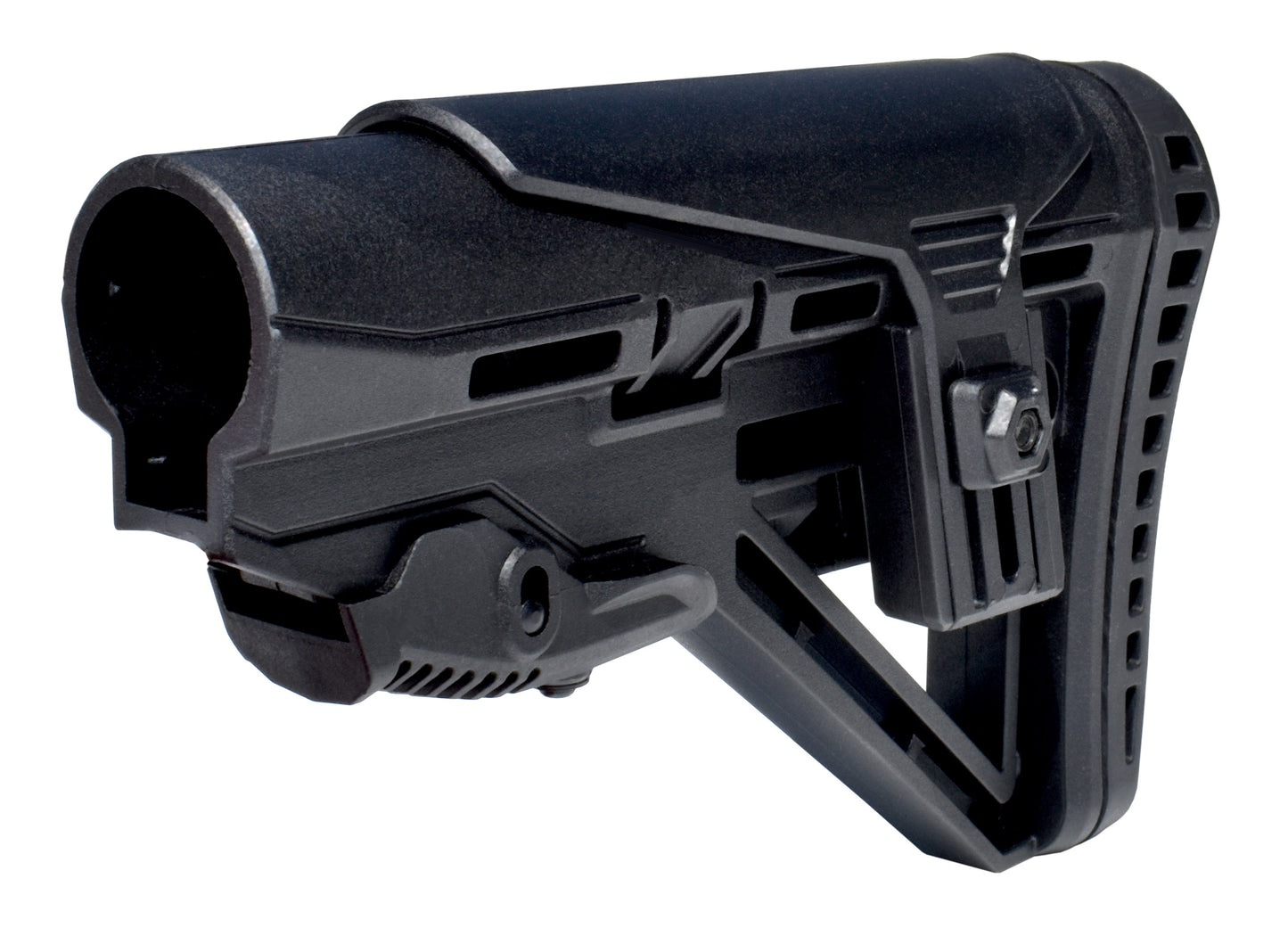 Enhanced Mil-Spec Buttstock, with Advanced Integrated Recoil Dampener, Adjustable Cheek Rest and Cushy Rubber Pad