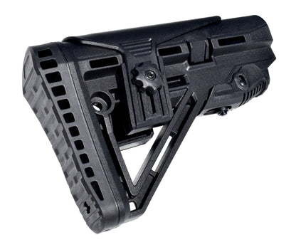 Enhanced Mil-Spec Buttstock, with Advanced Integrated Recoil Dampener, Adjustable Cheek Rest and Cushy Rubber Pad