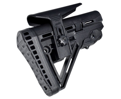 Enhanced Mil-Spec Buttstock, with Advanced Integrated Recoil Dampener, Adjustable Cheek Rest and Cushy Rubber Pad