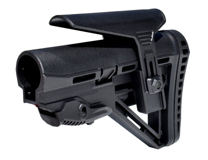 Enhanced Mil-Spec Buttstock, with Advanced Integrated Recoil Dampener, Adjustable Cheek Rest and Cushy Rubber Pad